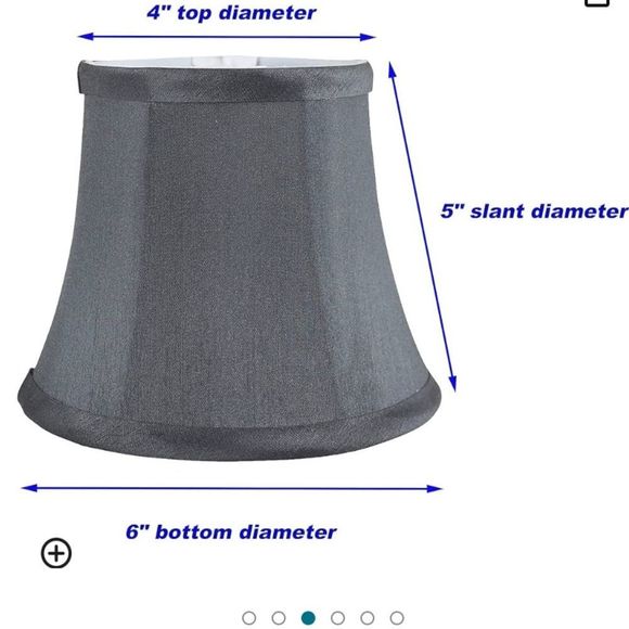 Chandelier Light Shades Set Of 5 Clip On Faux Silk Gray - Picture 2 of 6